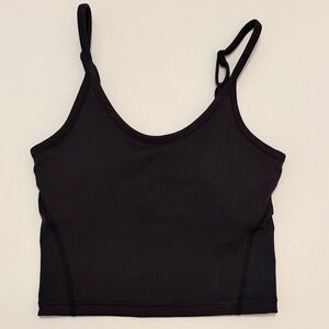 Lululemon Black Ribbed Tank Top